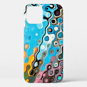 Oil pastel drawing. Abstract color background. Fin iPhone 12 Case