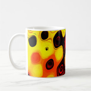 Oil pastel drawing. Abstract color background. Fin Coffee Mug