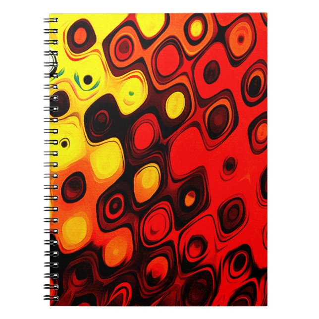 Oil pastel drawing. Abstract color background. Fin Notebook (Front)