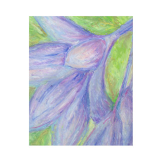 Oil Pastel Purple Flower Gallery Wrap