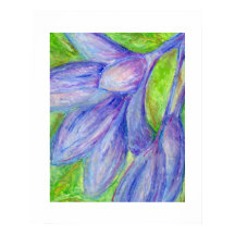 Oil Pastel Purple Flower