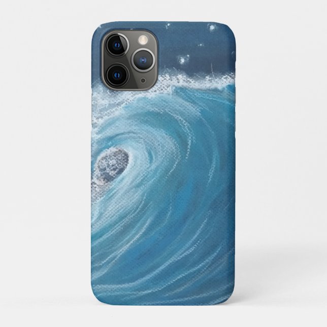 Oil pastel wave for phone case (Back)