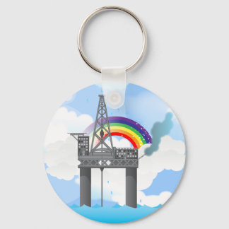 Oil Platform Keychain