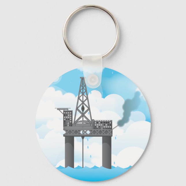 Oil Platform Keychain (Front)