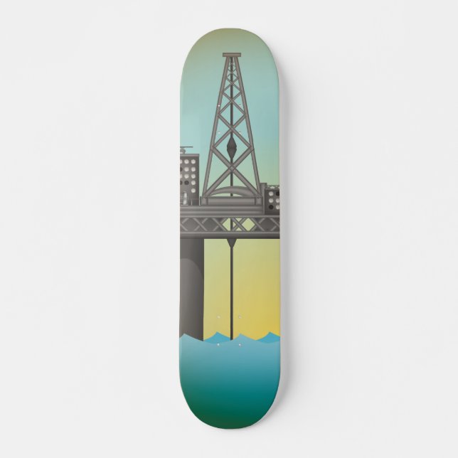 Oil Platform Skateboard Deck (Front)
