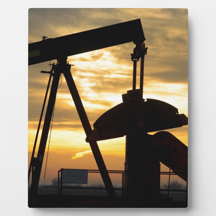 Oil Pump Sunrise Display Plaque