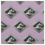 Oil Pumping Units in a Silver Diamond Customizable Fabric