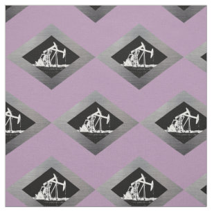 Oil Pumping Units in a Silver Diamond Customizable Fabric