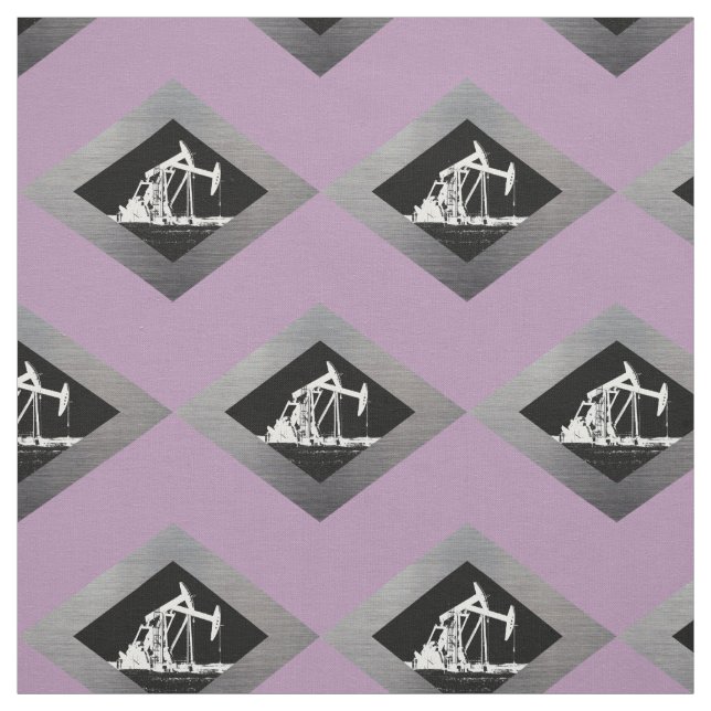 Oil Pumping Units in a Silver Diamond Customizable Fabric (Swatch)