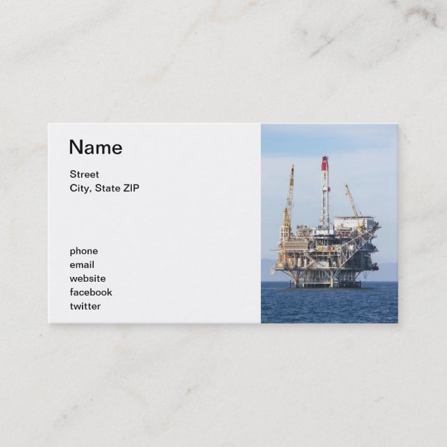 Oil Rig Business Card (Front)