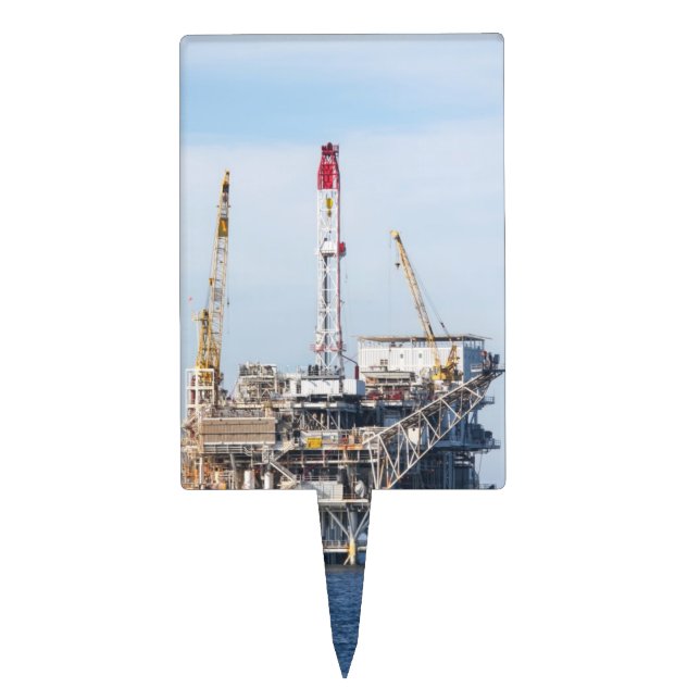 Oil Rig Cake Topper (Front)