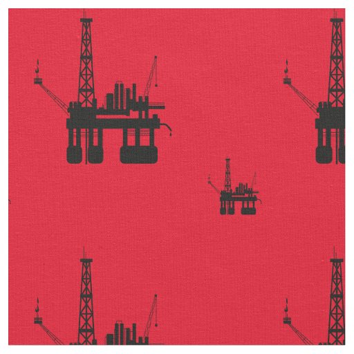 Oil rig fabric - red