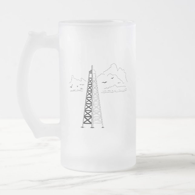 Oil Rig Frosted Mug (Left)
