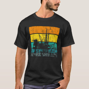 Oil Rig Oildrilling Retro Vintage Oilfield Worker T-Shirt