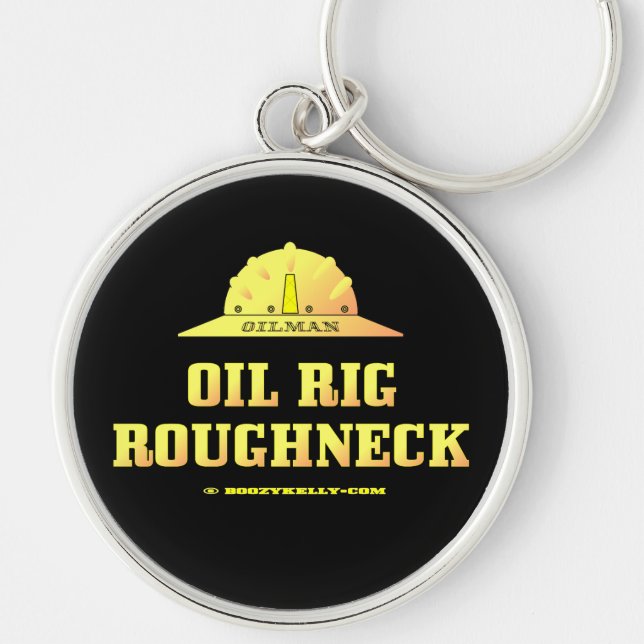 Oil Rig Roughneck,Oilman,Keychain,Gift,Oil Rigs Keychain (Front)