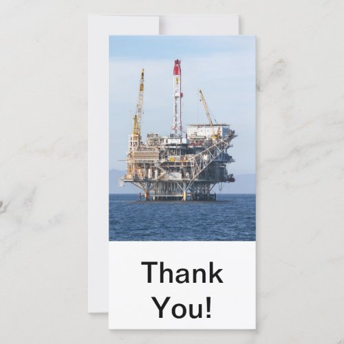 Oil Rig Thank You Card