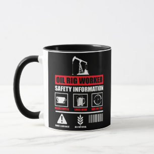 Oil Rig Worker Plan USA American Gas Oilfield Mug