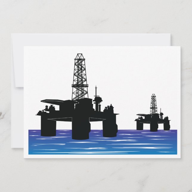 Oil Rigs Invitations (Front)