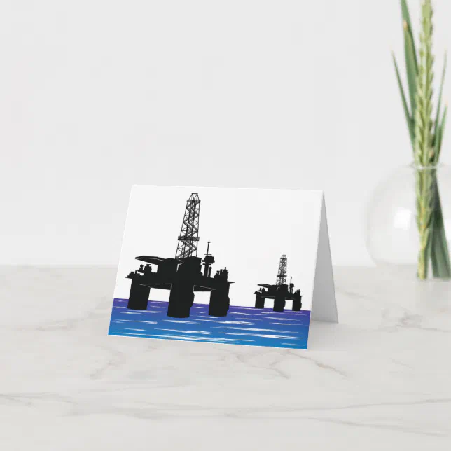 Oil Rigs Note Cards | Zazzle