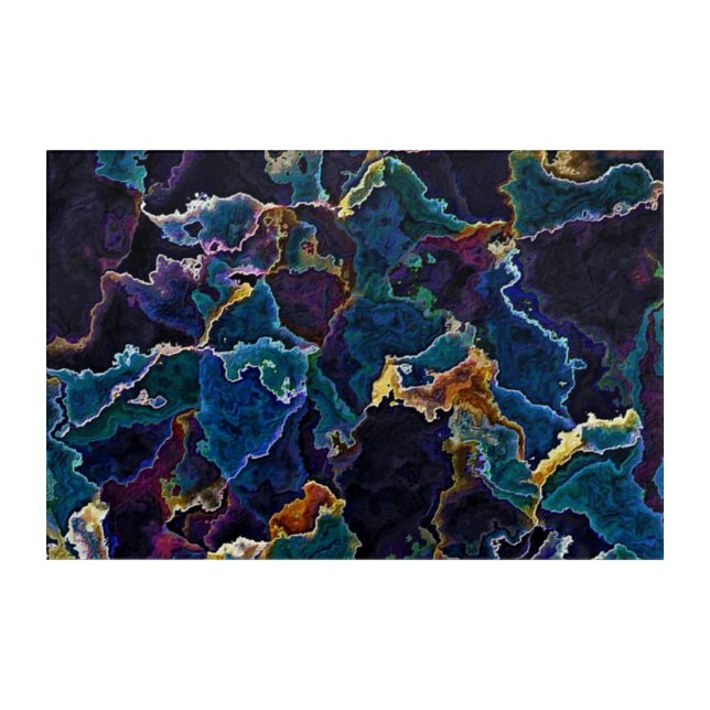 Oil Slick  Acrylic Print (Front)
