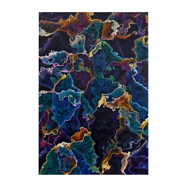 Oil Slick  Acrylic Print (Front)
