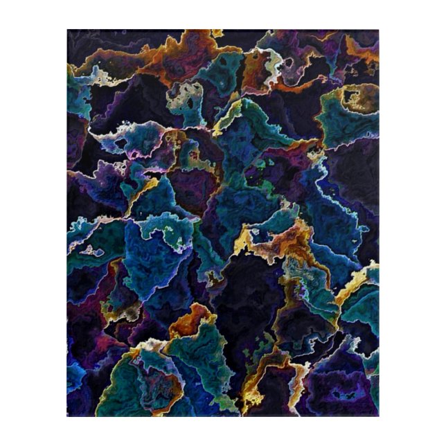 Oil Slick  Acrylic Print (Front)