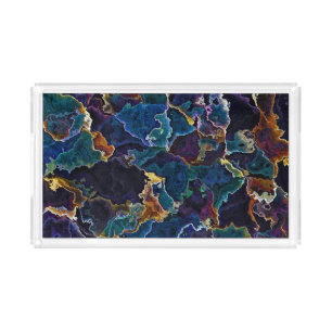 Oil Slick Acrylic Tray
