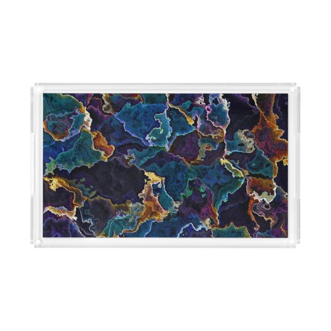 Oil Slick Acrylic Tray (Front)