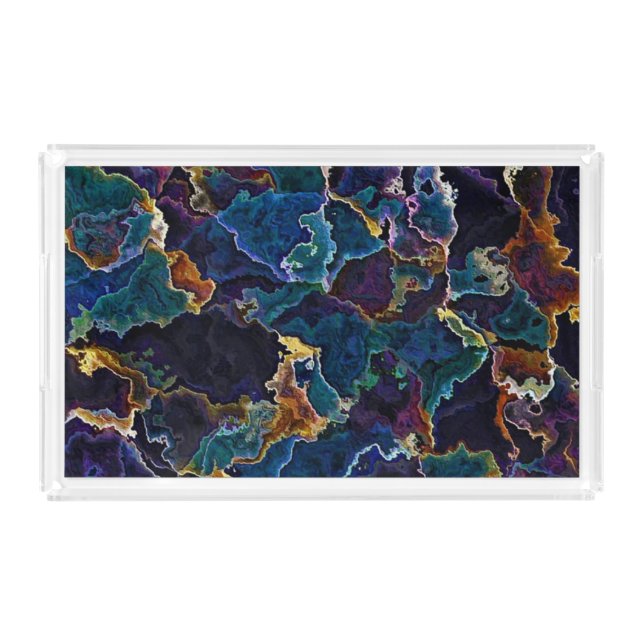 Oil Slick Acrylic Tray (Front)