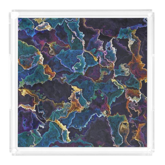 Oil Slick Acrylic Tray (Front)