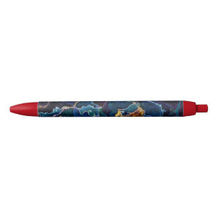 Oil Slick  Black Ink Pen