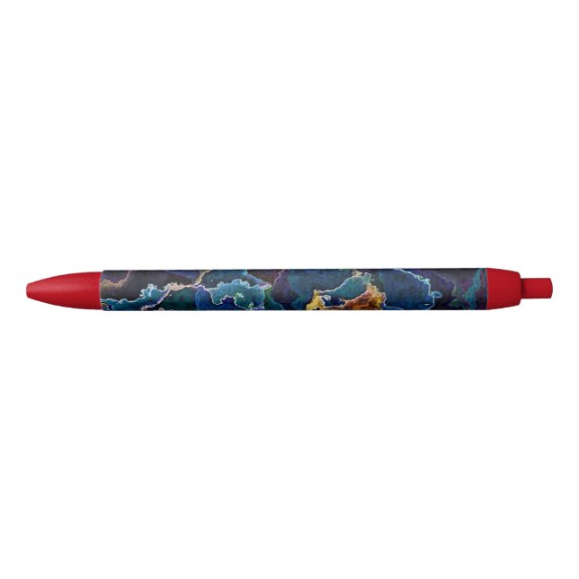Oil Slick  Black Ink Pen (Front)