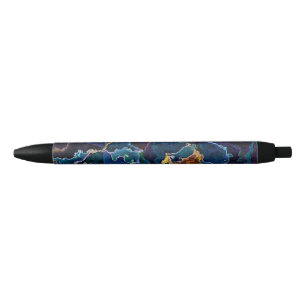 Oil Slick  Black Ink Pen