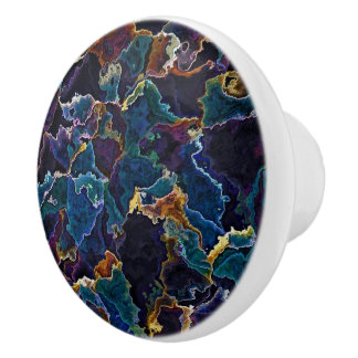 Oil Slick  Ceramic Knob