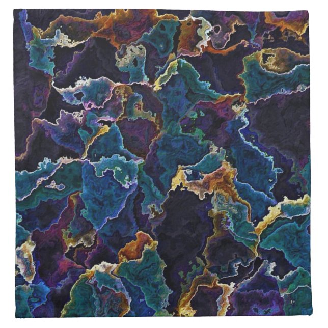 Oil Slick  Cloth Napkin (Front)