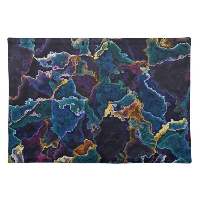 Oil Slick  Cloth Placemat (Front)