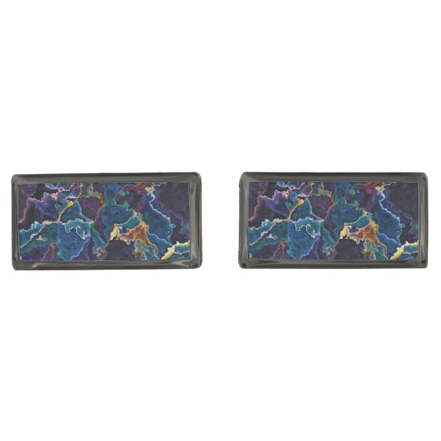 Oil Slick  Cufflinks (Front)