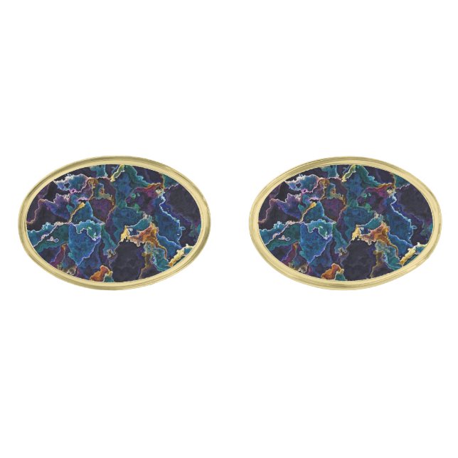 Oil Slick  Cufflinks (Front)
