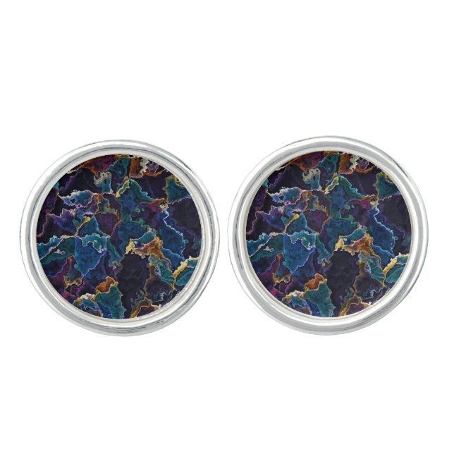 Oil Slick  Cufflinks (Front)
