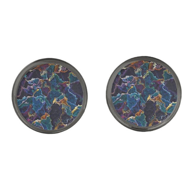 Oil Slick  Cufflinks (Front)