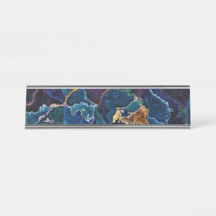 Oil Slick  Desk Name Plate