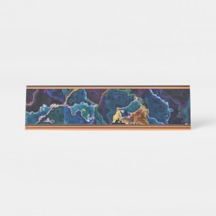 Oil Slick Desk Name Plate