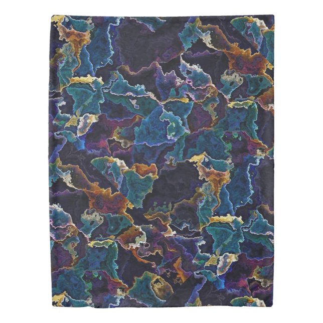 Oil Slick  Duvet Cover (Front)