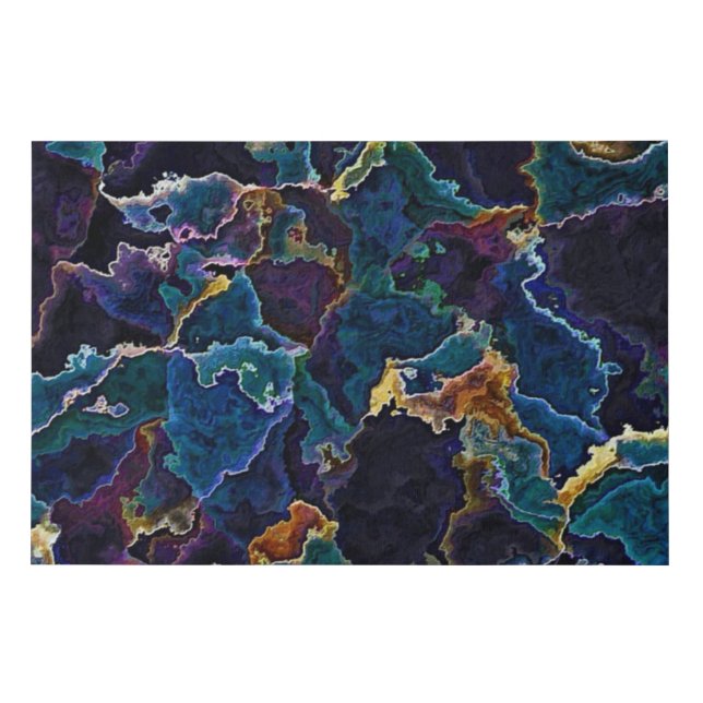 Oil Slick  Faux Canvas Print (Front)