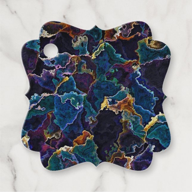 Oil Slick  Favor Tags (Front)