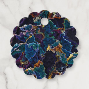 Oil Slick Favor Tags