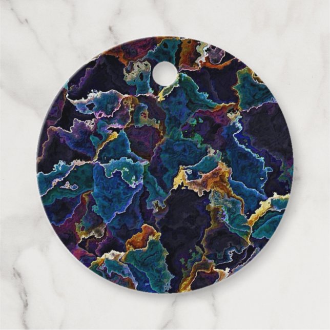 Oil Slick  Favor Tags (Front)