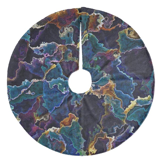 Oil Slick   Fleece Tree Skirt (Front)