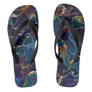 Oil Slick  Flip Flops