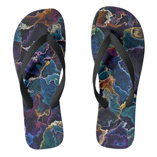 Oil Slick  Flip Flops (Footbed)